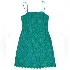 NWOT Saloni Abbi Eyelet Embroidery Green Dress - XS